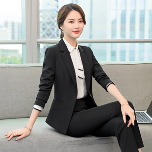 思维伯格修身显瘦版型女西装西裤白领职业女裤套装码数S-5XL