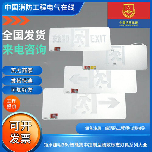 领承照明36v集中控制型疏散标志