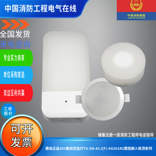 鼎信原厂正品36V应急灯TS-ZM-ACJ(F)-6G/X/Q201R2壁挂筒灯吸顶