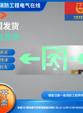 依爱36V两线集中控制疏散指示牌EI-BLJC-1LREⅡ1W-8635GB单面双向