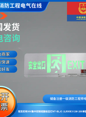 现货尼特36V集控疏散标志灯NT-BLJC-1LRX0EⅡ1W-26X单面安全出口