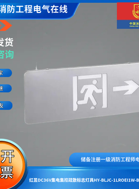 红昱DC36V集电集控疏散标志灯具HY-BLJC-1LROEI1W-B双面单向