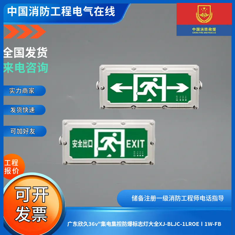 广东欣久36v集电集控防爆标志灯大全XJ-BLJC-1LROEⅠ1W-FB