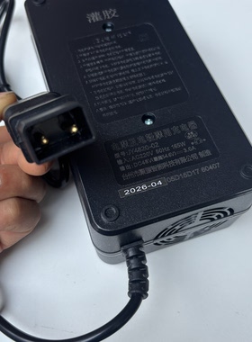 适用于爱玛电动车48V54.6VA3A锂电池充电器两孔公插两芯大电流