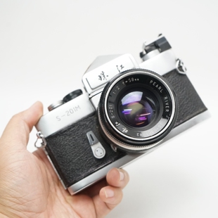胶片单反相机 201M 明佳全金属机械快门带测光135胶卷 珠江S 银色