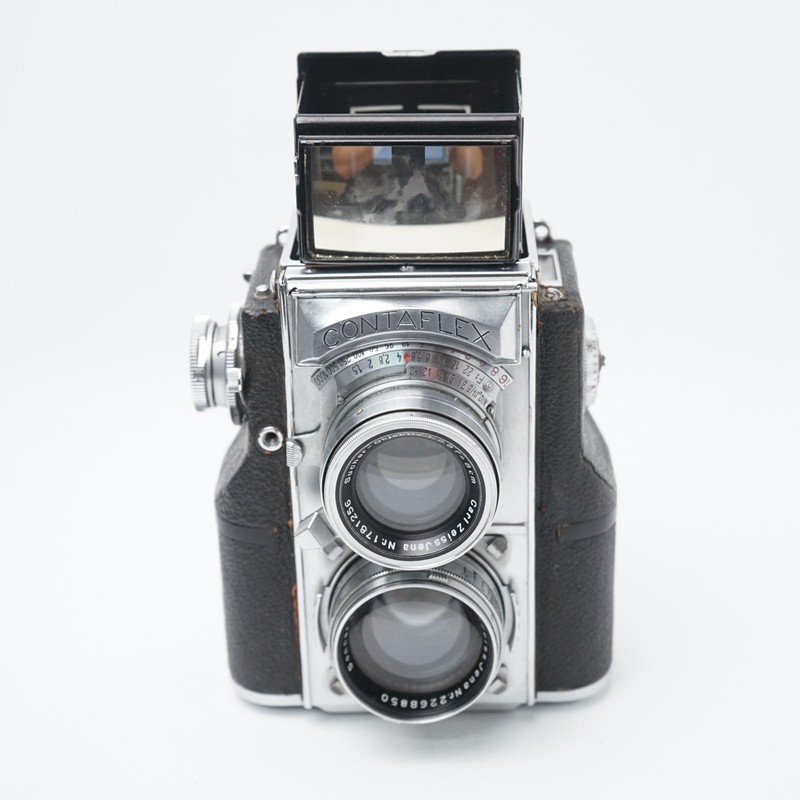 1935年蔡司万吨水压机相机Contaflex TLR 135胶片双反相机收藏机
