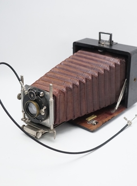 1905年德国大号红色皮腔折叠机Rodenstock Doppel 15cm f6.8镜头