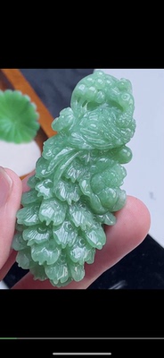 67.7-29.9-10.5mm,水润  凤凰 吊坠，天然翡翠A货adp，6717-19