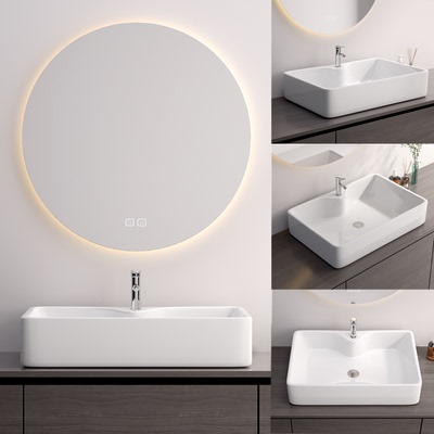 台上盆单盆小户型家用陶瓷一体