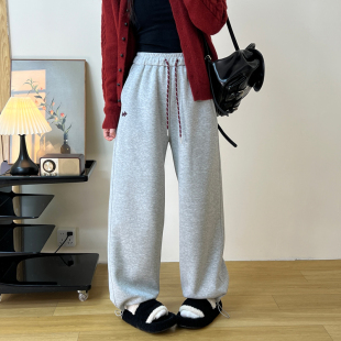 百搭束脚阔腿两穿运动裤 新款 子 女2026春季 松弛感休闲气质高腰卫裤