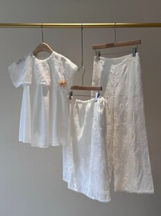 询价私询 2026春夏新款时尚高端天丝苎麻镂空刺绣套装