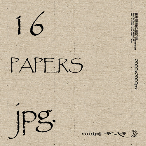 SSSDESIGN 文艺做旧复古特种纸张纸板肌理底纹背景图手写英文字体