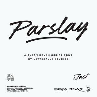 轻松专业有趣高级马克笔手写艺术签名PROCREATE英文MAC字体安装包