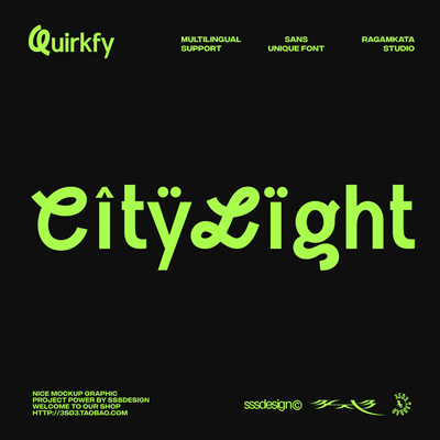 3SD3抽象趣味卡通不规则潮流先锋现代艺术扭曲PSAI英文字体包素材