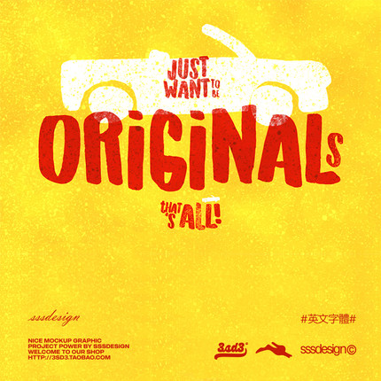 3SD3 趣味卡通美式复古磨损儿童手写艺术风格PROCREATE英文字体包