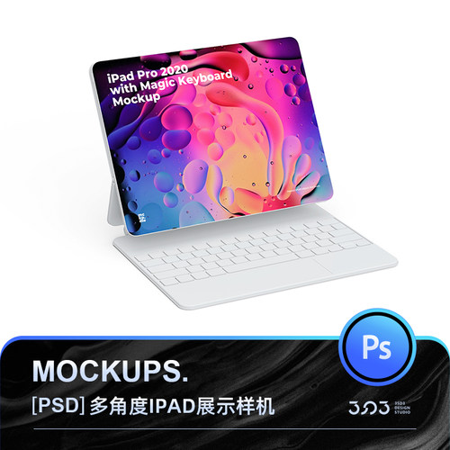 3SD3多角度苹果IPAD电子设备APPUI展示效果图MOCKUPS样机设计素材
