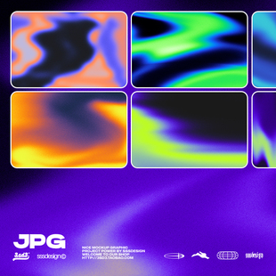 3SD3抽象液化酸性未来科技渐变霓虹流体艺术KV主视觉海报背景素材