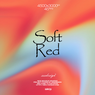 3SD3梦幻未来科技橘红色弥散风彩色半调肌理渐变KV主视觉背景图片