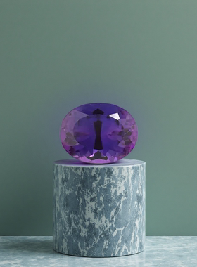 精品热卖蛋形培育钻紫蓝宝 天然底切鸽子蛋5x7~10x12mm镶嵌配石