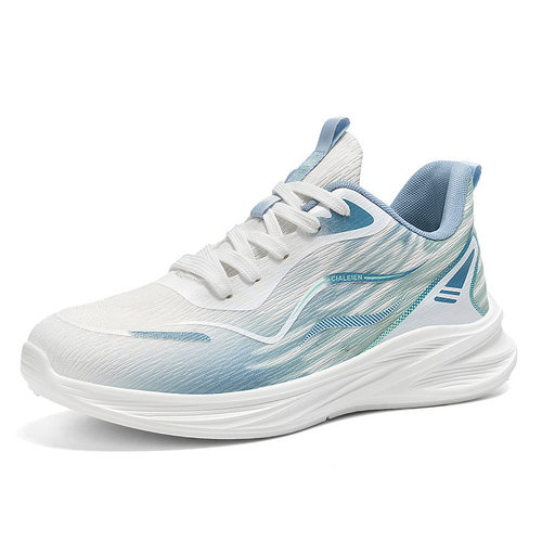 夏季男鞋新款透气网面飞织运动鞋男士防滑耐磨户外跑步鞋休闲鞋