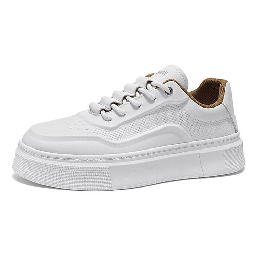 2026春季男鞋新款透气小白鞋子男舒适百搭厚底运动鞋休闲板鞋潮鞋