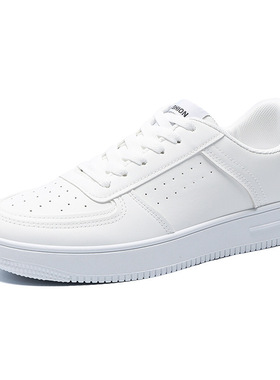 春秋男鞋新款透气小白鞋学生韩版潮流百搭厚底白色运动休闲板鞋男