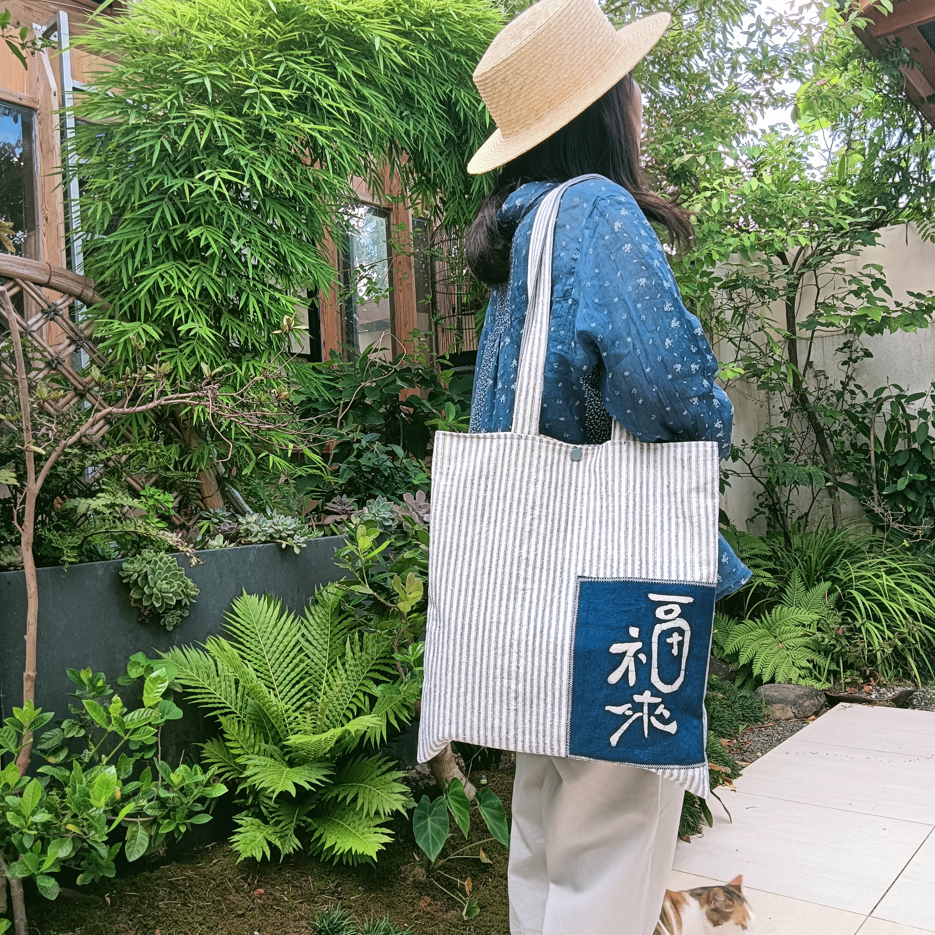 贵州蜡染蓝染土布包民间民族风拼布单肩背包环保布包闺蜜伴手礼