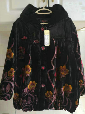 妈妈装丝绒棉衣唐装真丝绒老年人