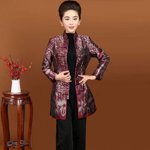 旗袍上衣唐装风衣妈妈装春秋装女
