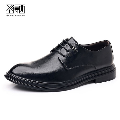 圣得西新款系带商务皮鞋