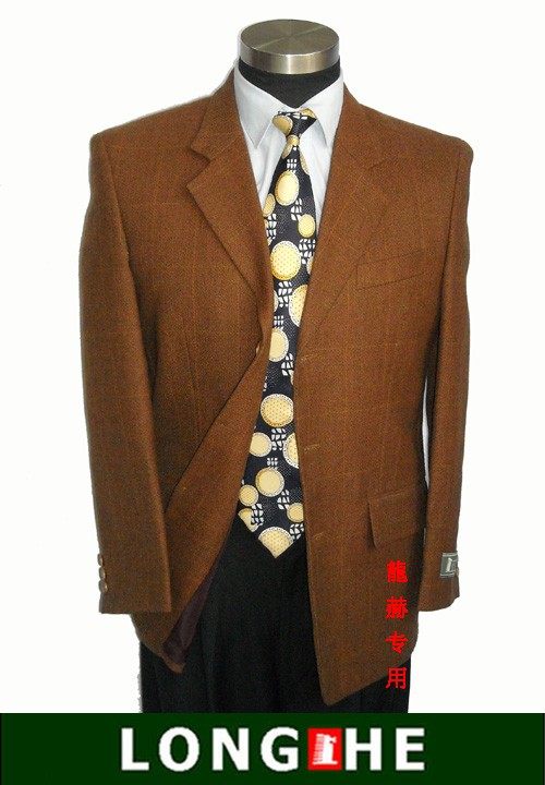 龍赫品牌春秋冬款男士高档商务纯毛料休闲单排三扣西服单上衣外套