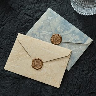 浮雕纹理鎏金加厚信封信纸火漆套装高级感写信情书送男女朋友礼物