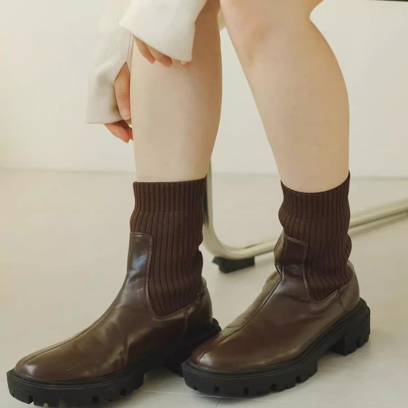 原168清仓88！Kbf复古日系女靴短靴针织靴烟囱靴切尔靴瘦瘦靴袜靴,女鞋,马丁靴,淘宝优惠券,粉丝福利购,淘宝优惠卷