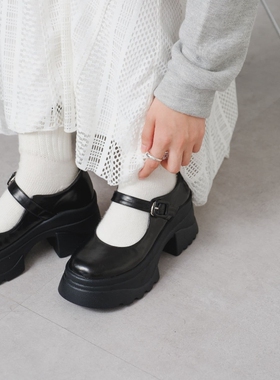 Kas高级赫本风！英伦风厚底增高日系小皮鞋乐福鞋制服鞋玛丽珍鞋