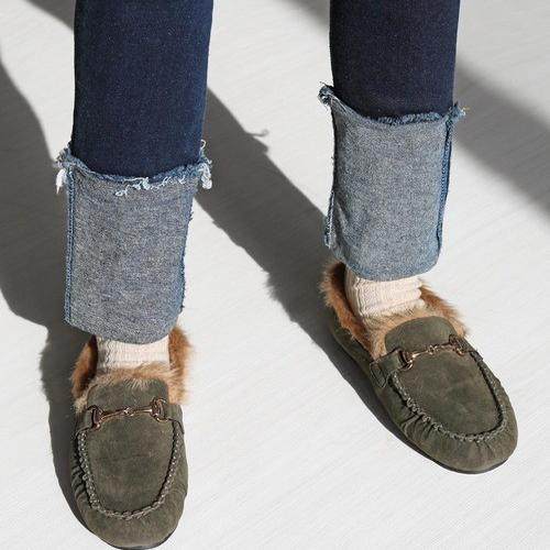 清仓58！日系通勤休闲复古加绒保暖毛毛懒人鞋乐福鞋船鞋豆豆鞋女,女鞋,浅口单鞋,淘宝优惠券,粉丝福利购,淘宝优惠卷