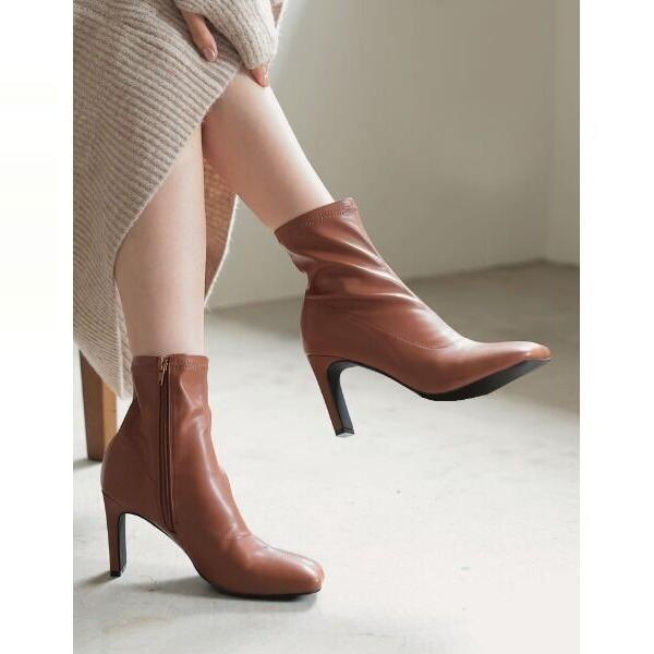 日系法式气质高跟短靴显瘦女靴