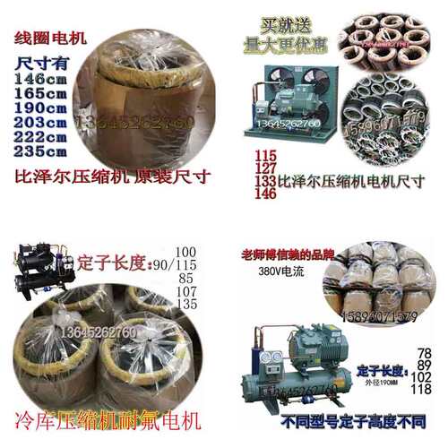 厂家直销冷库压缩机耐氟电机线圈