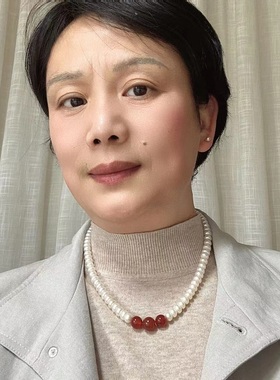 正品天然淡水珍珠项链奢华妈妈链