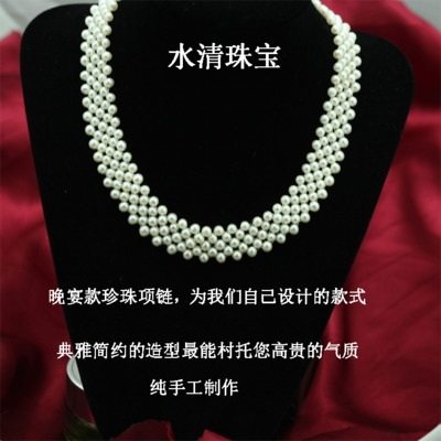 天然淡水珍珠项链多层小米粒颈饰简约气质短款送女友礼物正品日韩