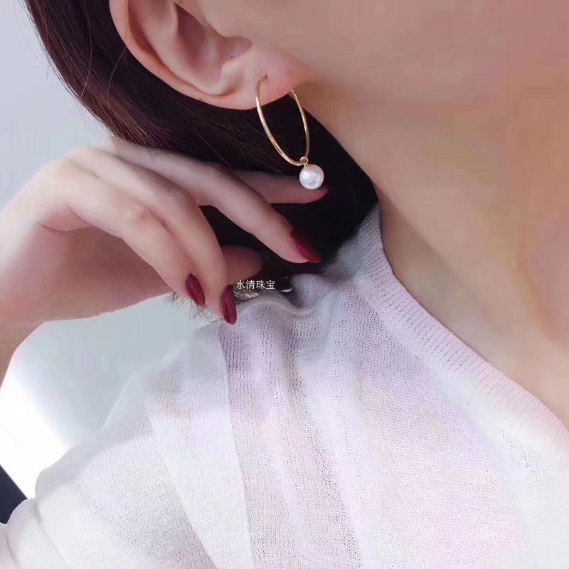 小众珍珠耳环纯银简易女
