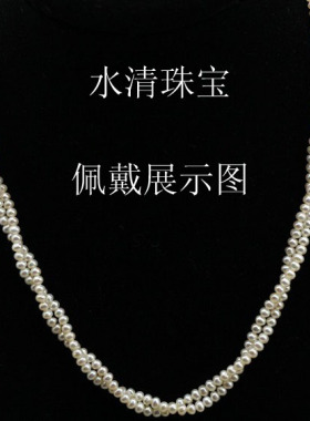 3-3.5mm天然淡水珍珠手链近圆多层珍珠手链项链锁骨链小米珠正品