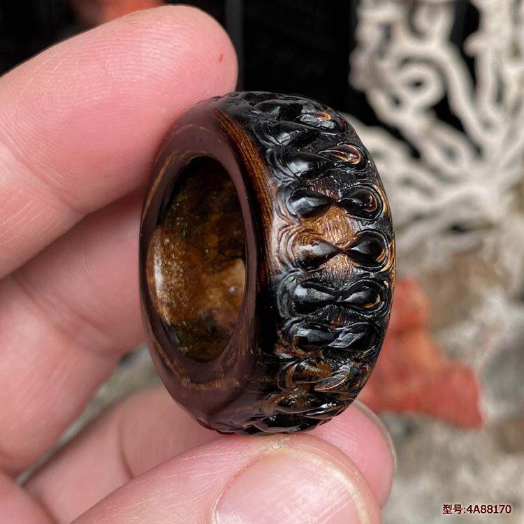 柳工坊海柳血柳精雕过滤烟嘴戒指