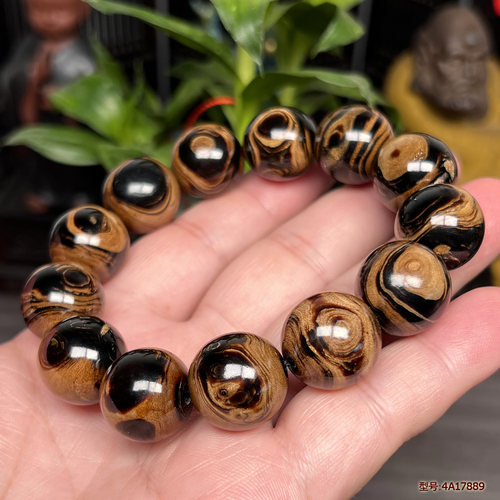 保真天然海柳血柳佛珠手链17mm