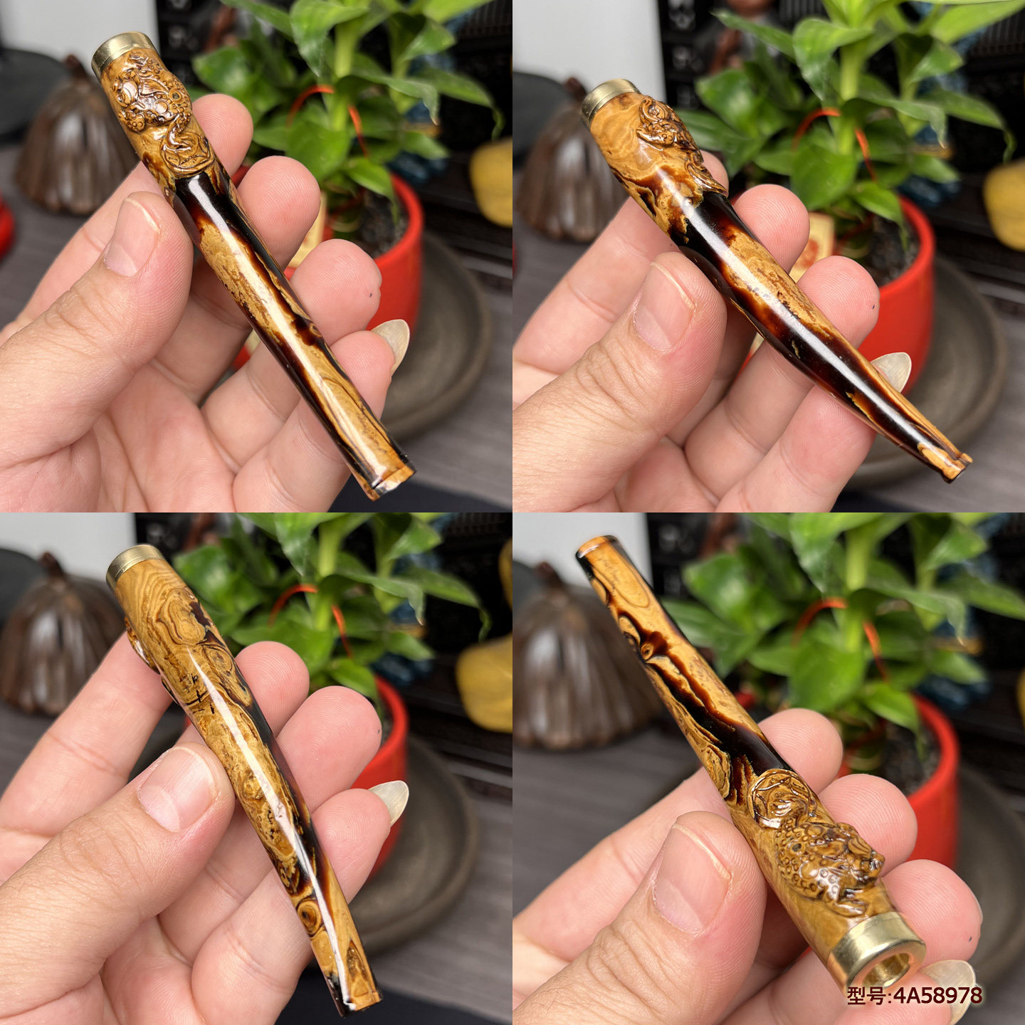 天然海柳活性炭过滤拉杆烟嘴