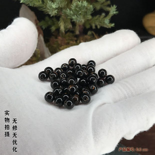 黑珊瑚血柳文玩DIY单颗海柳手串多宝文玩饰品佛珠念珠6mm配珠圆珠