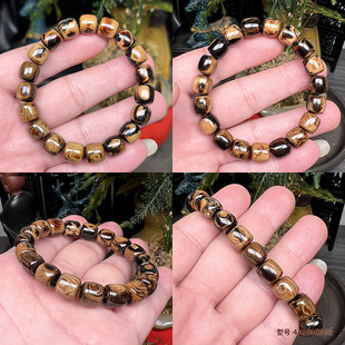 天然保真海柳手串手链佛珠单圈男女款 情侣父母10x10mm天眼纹桶珠