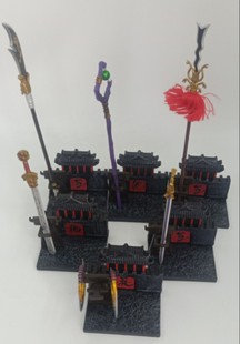 三国无双吕布兵器方天画戟青龙偃月刀丽玉锤黄龙剑摆件收藏扭蛋