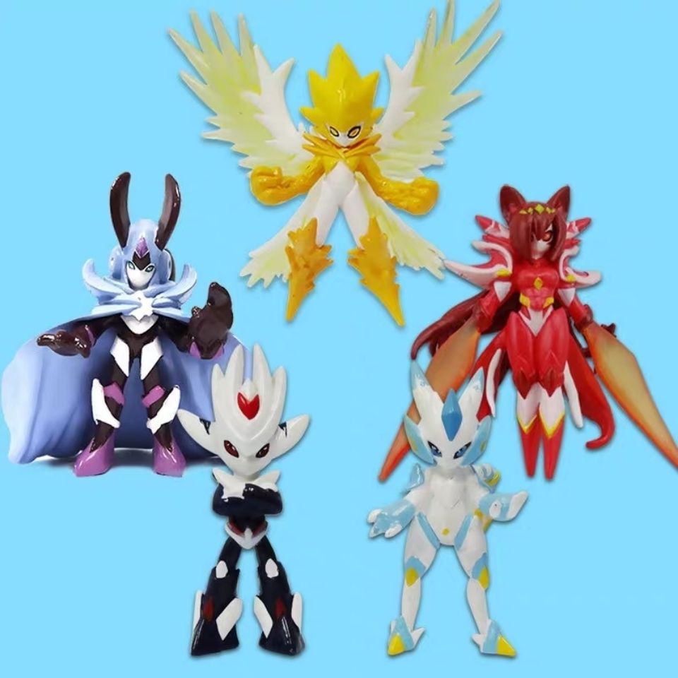 赛尔号战神联盟缪斯雷伊布莱克盖亚卡修斯赛维尔超进化版扭蛋摆件