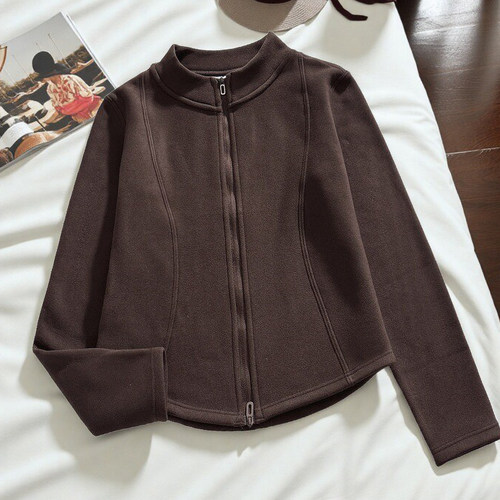 拉链开衫卫衣外套女秋冬