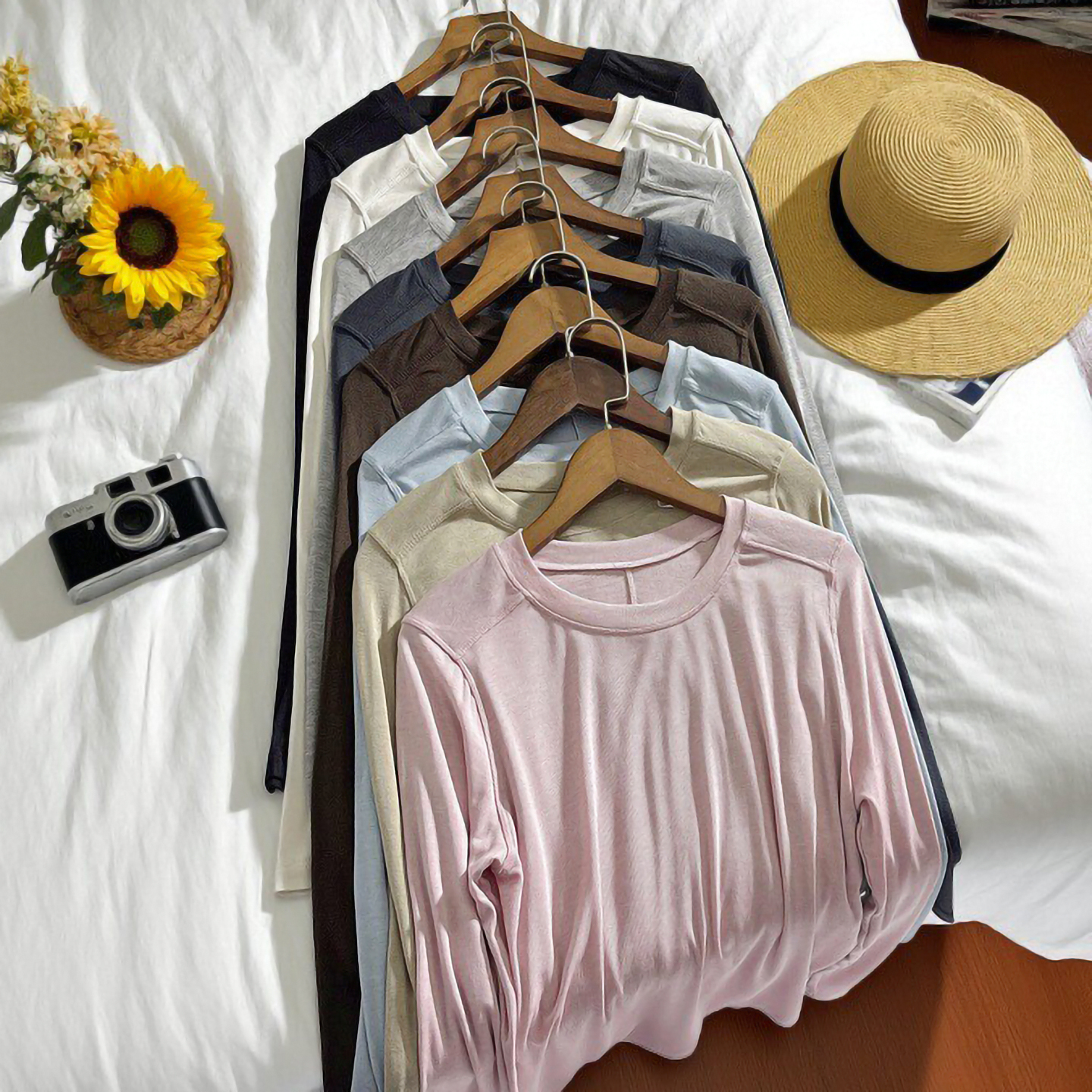 天丝羊毛内搭打底衫长袖上衣